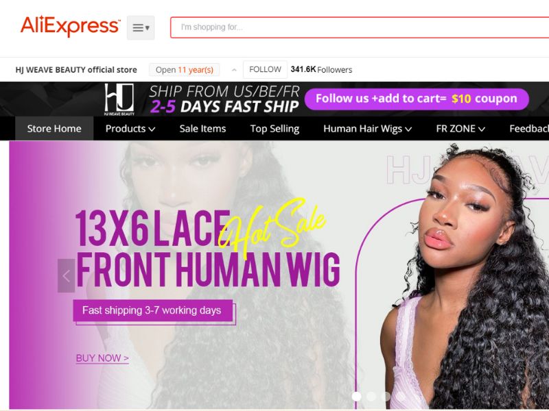 HJ Weave Beauty is a highly regarded seller of virgin hair on AliExpress