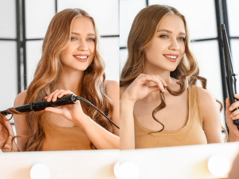 How to curl human hair wig by curling iron