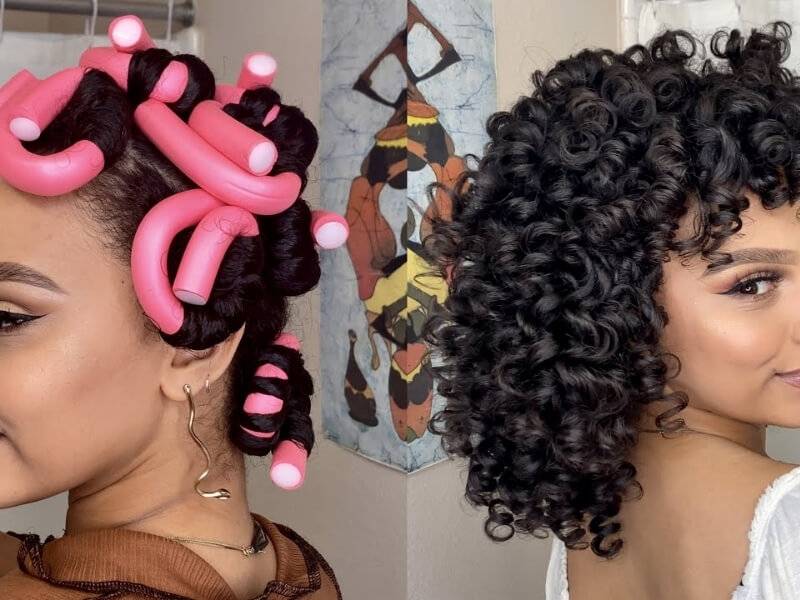 How to curl human hair wig using flexi rods