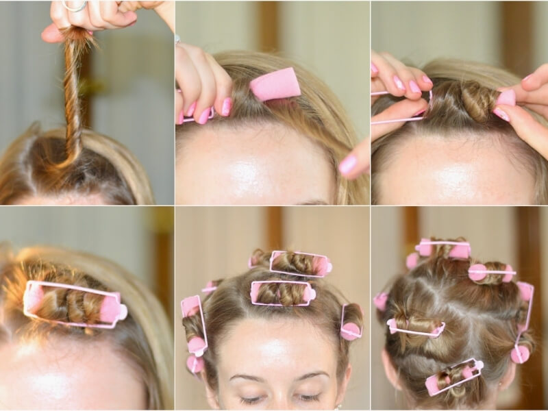 How to curl a human hair wig with rollers step by step