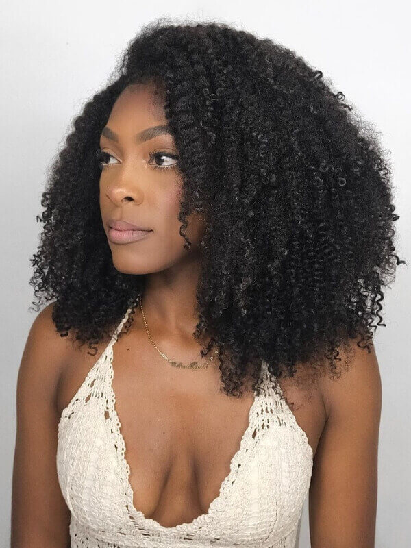 The natural afro curly is a protective hairstyle that embraces the natural hair texture