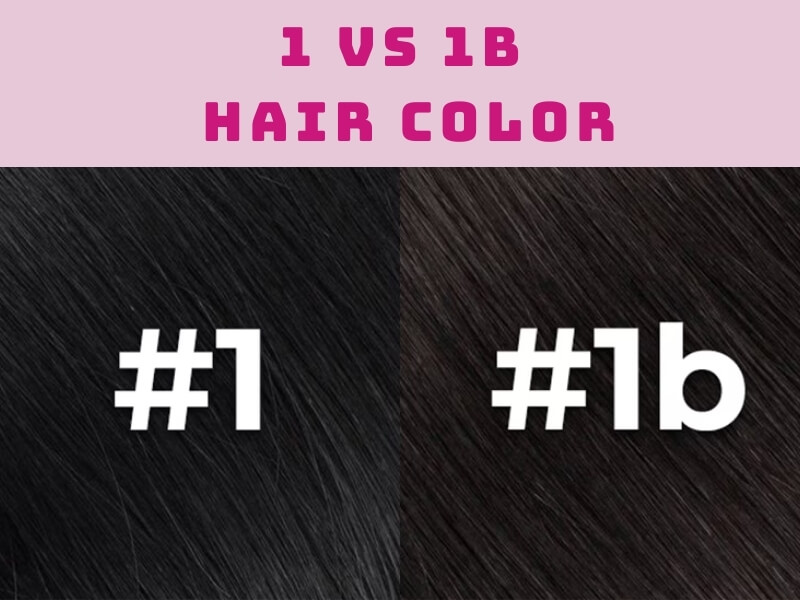 The key difference between 1B and jet black (#1) is the intensity and undertones. 