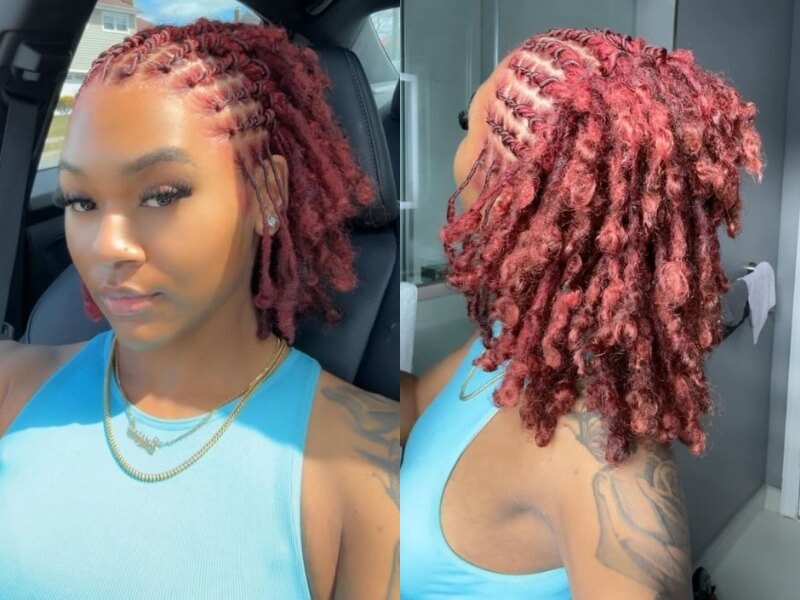 Barrel twist locs styles