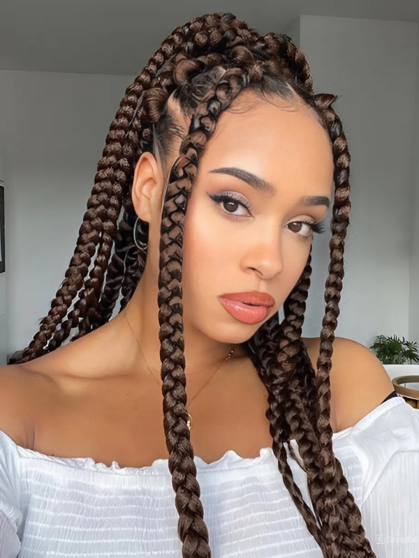 Box Braid Chignon