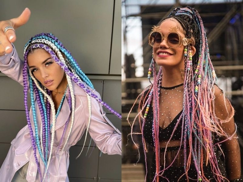 Gypsy Braids with Colorful Extensions