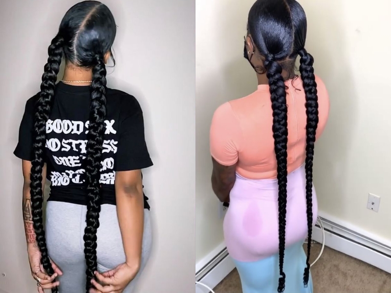 Hairstyle Jayda Wayda braids 2 braids