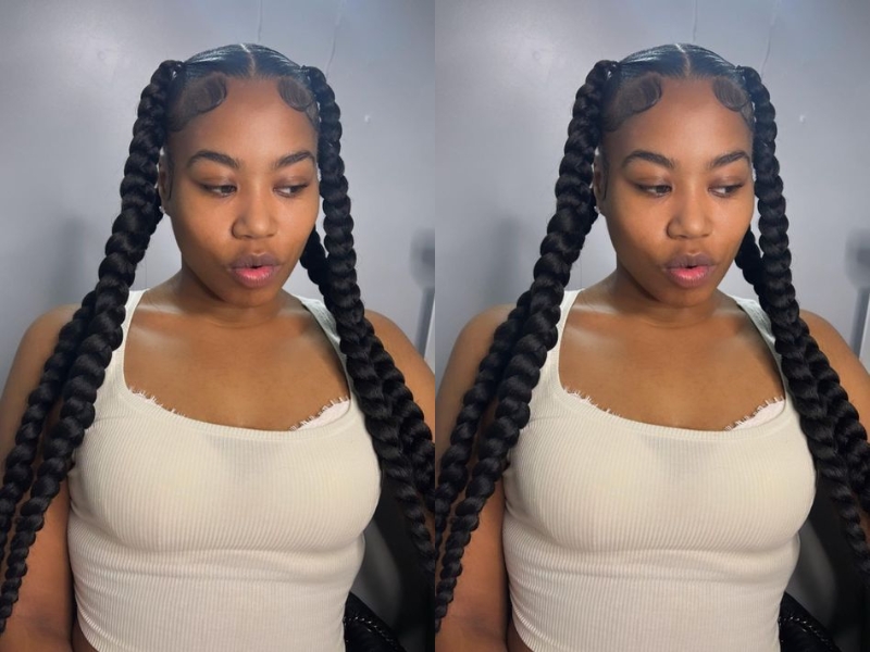 Hairstyle Jayda Wayda braids 4 braids