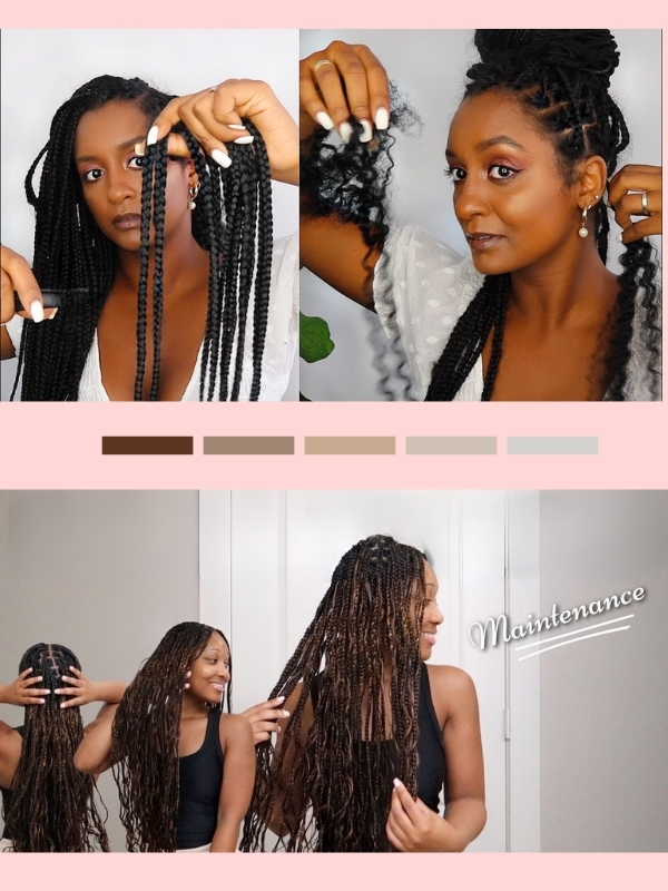 Peek a boo braids are also low-maintenance and easy to care for.