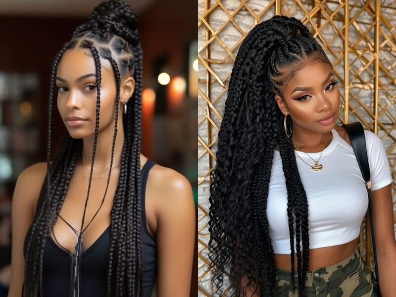 High top Pop Smoke braids