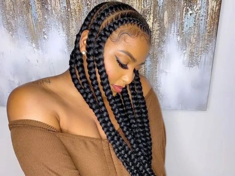 Long Pop Smoke braids